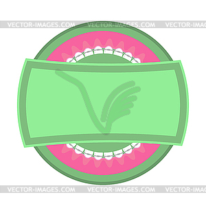 Medical Braces Teeth Logo. Dental Care Background. - vector image