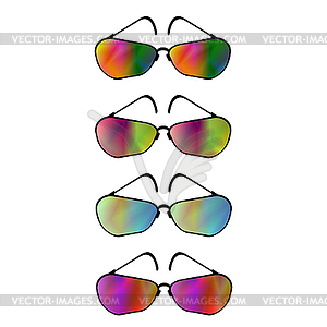 Set of Different Sunglasses - vector clipart