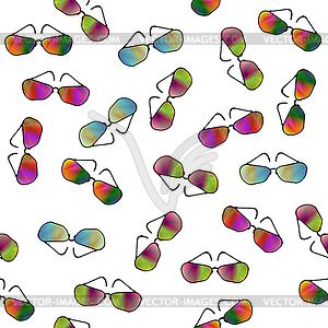 Colorful Sunglasses Seamless Pattern - vector clip art