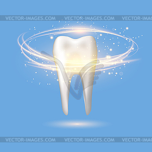 Healthy Human Tooth Logo. Dental Care Concept for - vector image