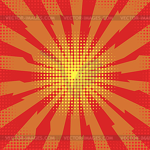 Explode Flash, Cartoon Explosion, Space Burst - vector image