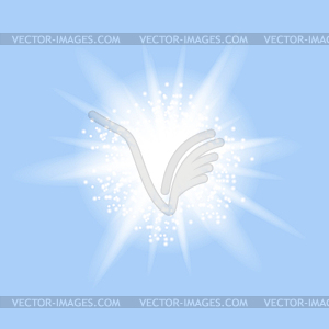 Sparkling Star, Glowing Light Explosion. Starburst - vector clip art