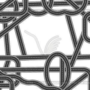 Road and Highway Elements for City Map Creation. - vector clipart