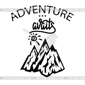 Concept of Travel, Discovery, Hiking, Adventure - vector clipart