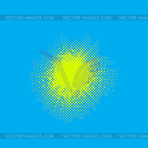 Yellow Retro Vintage Halftone Style Background - vector clipart