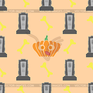 Halloween Decoration Seamless Pattern with Natural - vector clip art
