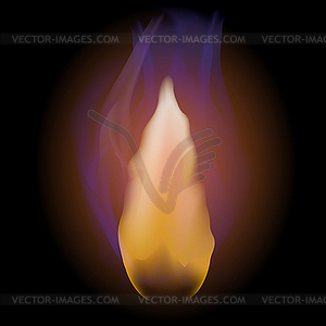 Flame . Hot Red and Yellow Burning Fire with - vector clipart / vector image