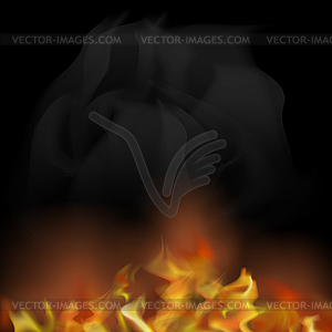 Flame . Hot Red and Yellow Burning Fire with - vector clipart / vector image