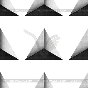 Triangle Halftone Seamless Pattern. Dotted - vector clipart