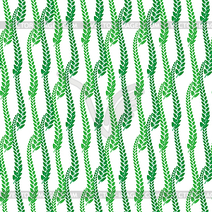 Summer Green Leaves . Seamless Different Leaves - vector clipart