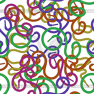 Colored Shoelace Seamless Pattern - vector clip art