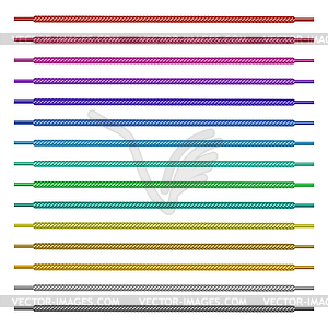 Set of Colored Shoelace - royalty-free vector image