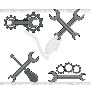 Car Mechanic And Service Tools, Vectors