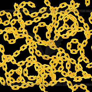 Set of Different Metal Chains . Metallic Seamless - vector image