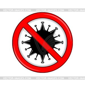 Stop Pandemic Novel Coronavirus Sign - vector image