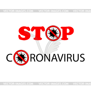 Stop Pandemic Novel Coronavirus Sign - vector image