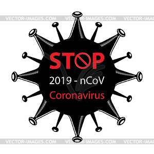 Stop Pandemic Novel Coronavirus Sign - vector clip art