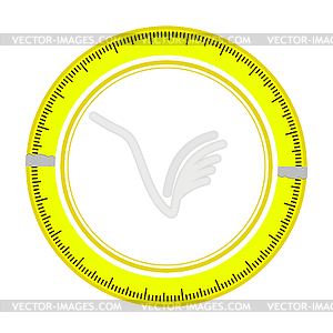 Hand Holding Roulette Construction Tool. - royalty-free vector clipart