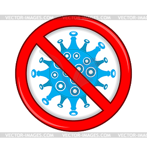 Stop Pandemic Novel Coronavirus Icon - vector clipart