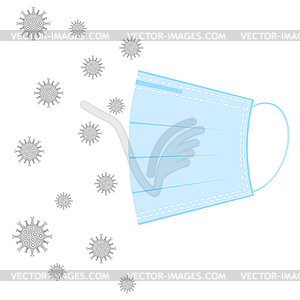 Остановить пандемический роман Coronavirus Icon. синий - изображение в векторе
