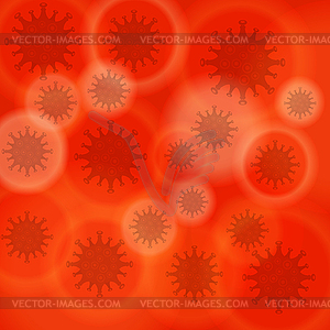 Stop Pandemic Novel Coronavirus Sign on Red - vector clip art