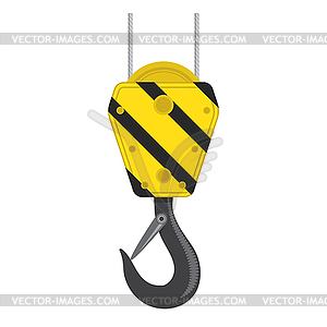 Industrial Hook Icon . Construction Crane Logo. - vector image