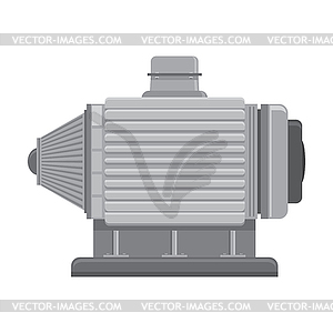Электродвигатель Иконка. Промышленный двигатель - векторный дизайн