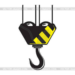 Industrial Hook Icon . Construction Crane Logo. - color vector clipart