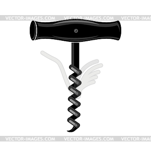 Иконка Ретро Вуд Штопор для открытия бутылки вина - клипарт в векторном виде