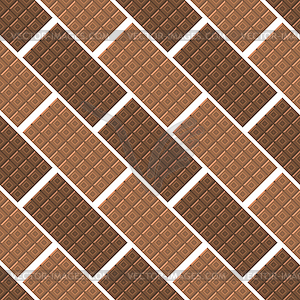 Milk Brown Chocolate Bar Seamless Pattern. Sweet - vector clip art