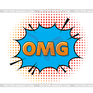 OMG Lettering. Comics Book Background. Colorful - vector image