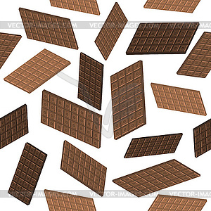 Milk Brown Chocolate Bar Seamless Pattern. Sweet - vector clipart