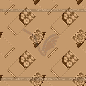 Milk Brown Chocolate Bar Seamless Pattern. Sweet - vector image