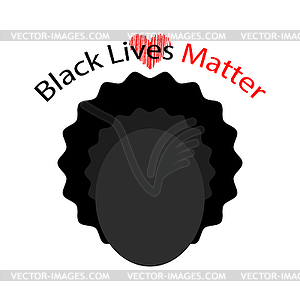 Black Lives Matter Banner for Protest - vector clipart