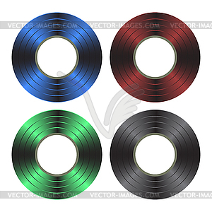 Colored Scotch Tape Set . Insulating Roll - vector clipart