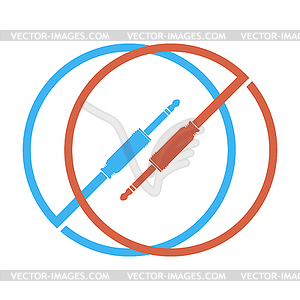 Логотип коаксиального цифрового аудиокабеля - векторизованный клипарт