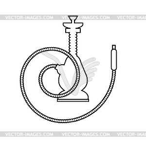 Arabic Hookah Silhouette - vector image