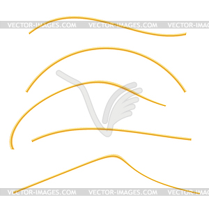 Boiled Floury Product Spaghetti - vector clipart