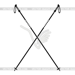 Nordic Walking Stick Icon - vector clipart