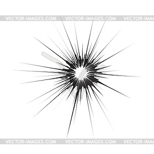 Explode Flash, Cartoon Explosion, Star Burst - vector clip art