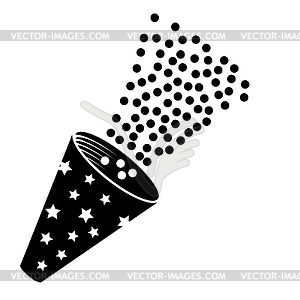 Black Confetti Icon - vector image