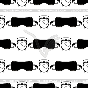 Sleep Mask Icon Seamless Pattern - vector image