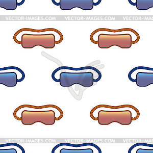 Sleep Mask Icon Seamless Pattern - vector image