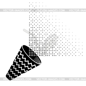 Black Confetti Icon - vector EPS clipart