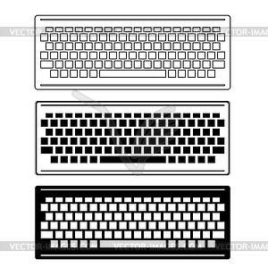 Computer Keyboard Icon Set . PC Buttons. Part of - vector image