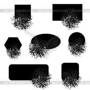 Square and Circle Destruction Shapes - vector image