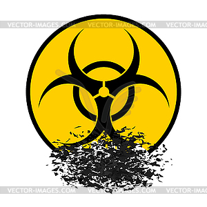 Beware Biohazard Sign Backgrouind. International - vector clip art