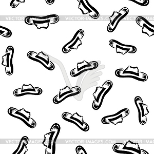 American Hat Icon . Seamless Pattern - vector clip art