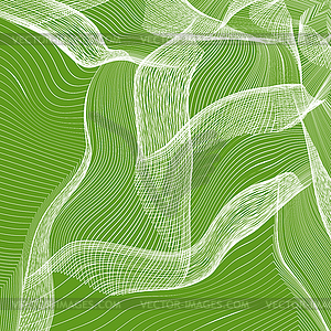 Abstract White Line Pattern on Green Background - royalty-free vector image