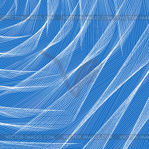 Abstract White Line Pattern on Blue Background - vector clip art